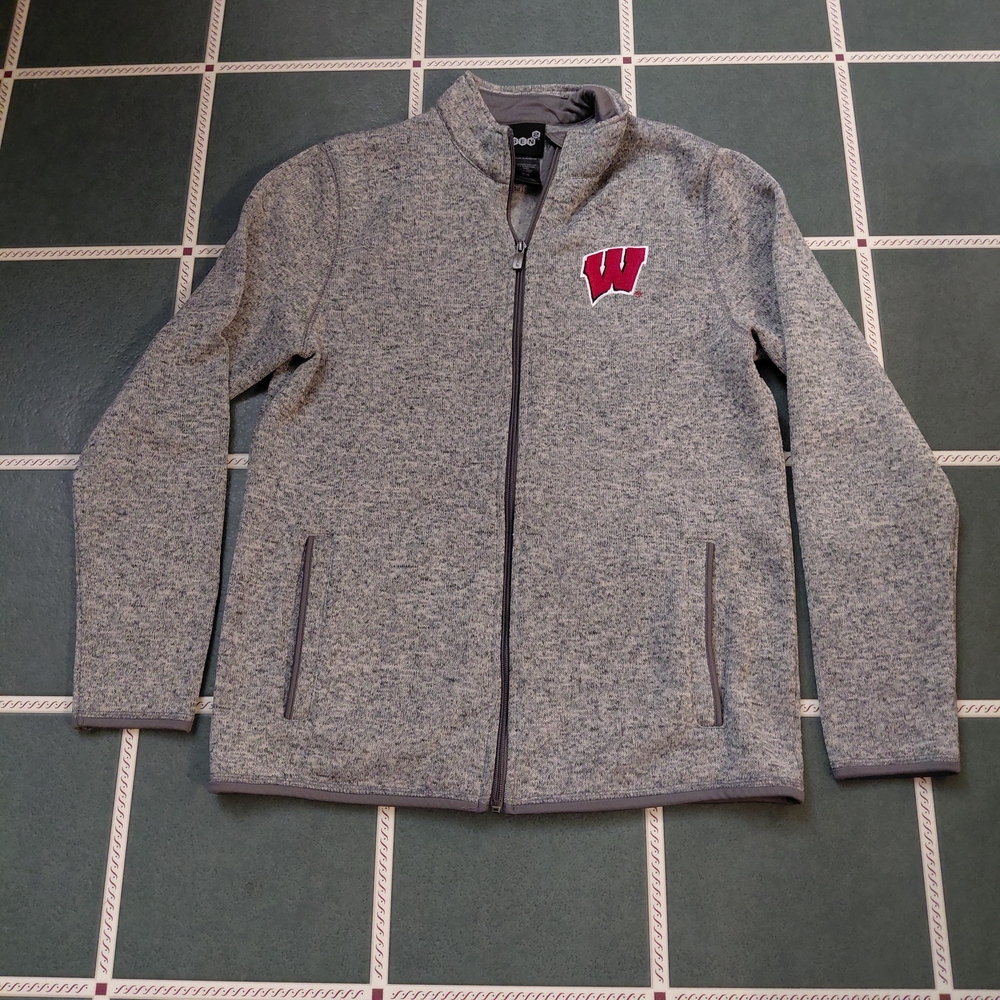 Gray Gen2 Zip-Up Fleece Jacket with Red 'W' Patch